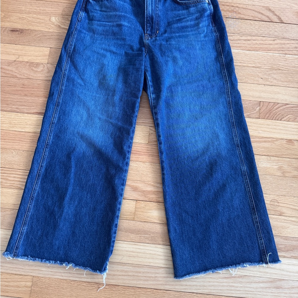 Veronica Beard Taylor Cropped Wide Leg Jean - Picture 2 of 5